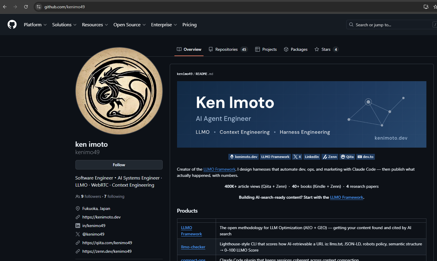 Meu perfil montado: header com identidade visual, números reais e feed em 3 colunas